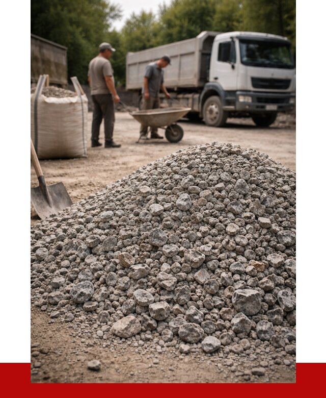 Гранитный щебень фракция 20-40 в Кемерово от 3330 руб. ПРОНЕРУДКмр