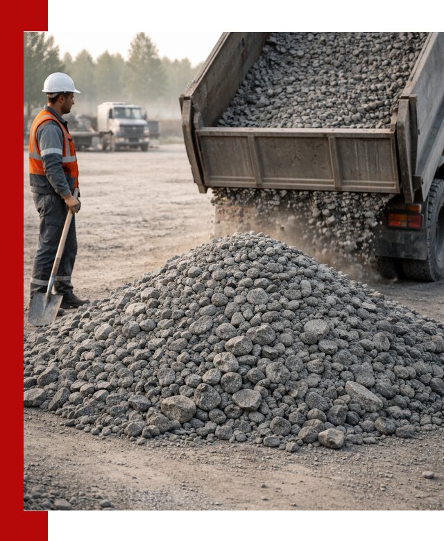 Гранитный щебень фракции 100–201 для строительства в Кемерово