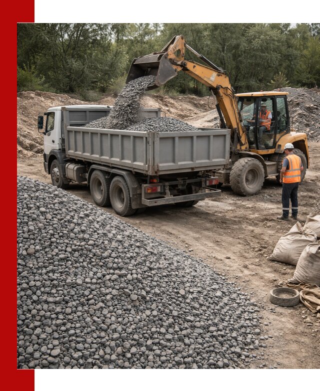 Доставка гравийного щебня в Кемерово оптом и в розницу