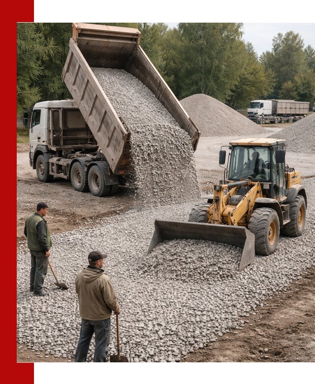 Купить гравийный щебень фракция 20-40 в Кемерово с доставкой