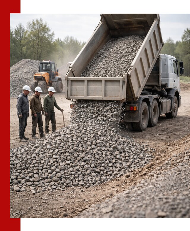 Доставка гравийного щебня фракции 70-120 в Кемерово