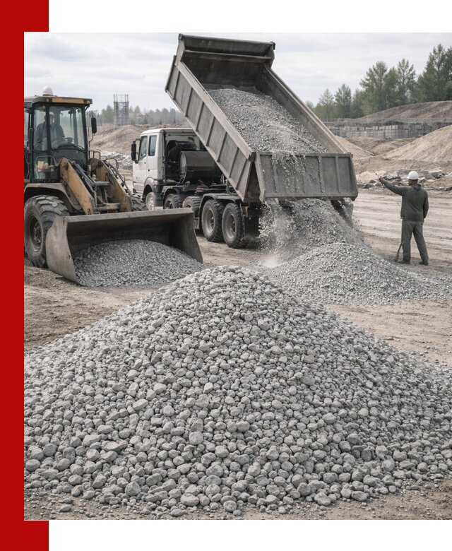 Доставка известнякового щебня фр. 5–20 в Кемерово
