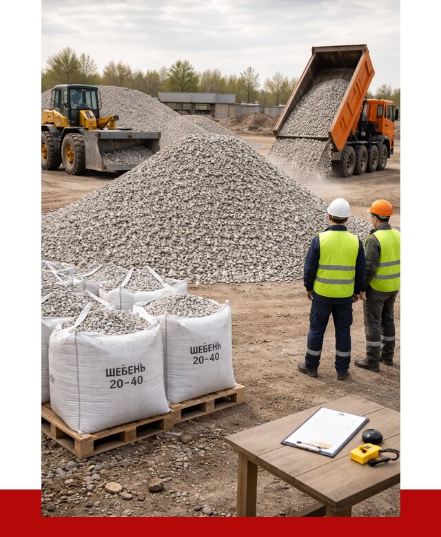Известняковый щебень 20-40 в Кемерово от 2185 р. ПРОНЕРУДКмр