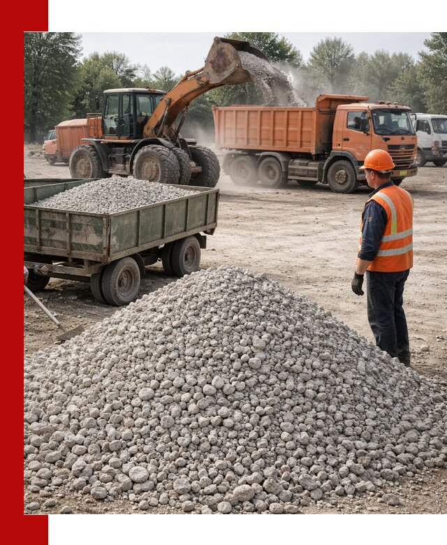 Доставка известнякового щебня фракция 20–40 в Кемерово