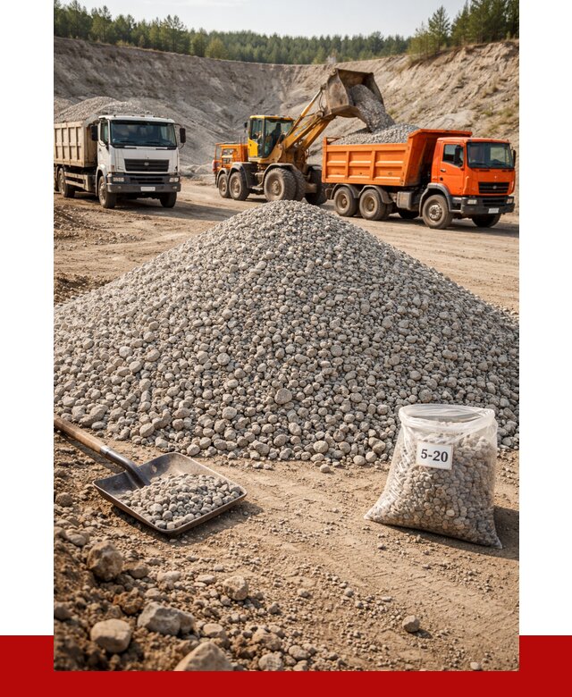 Доломитовый щебень фр. 5-20 в Кемерово от 4371 р. | ПРОНЕРУДКмр