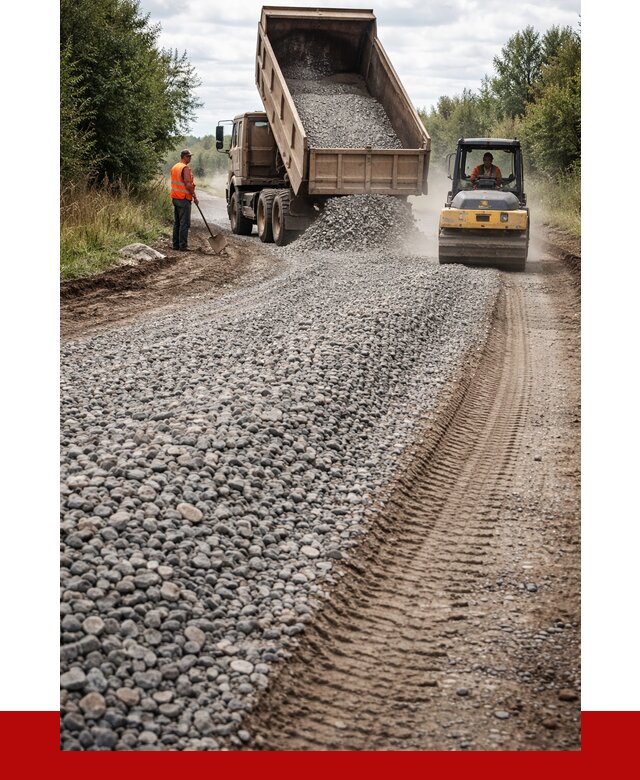Щебень для отсыпки дороги в Кемерово от 2810 р. ПРОНЕРУДКмр