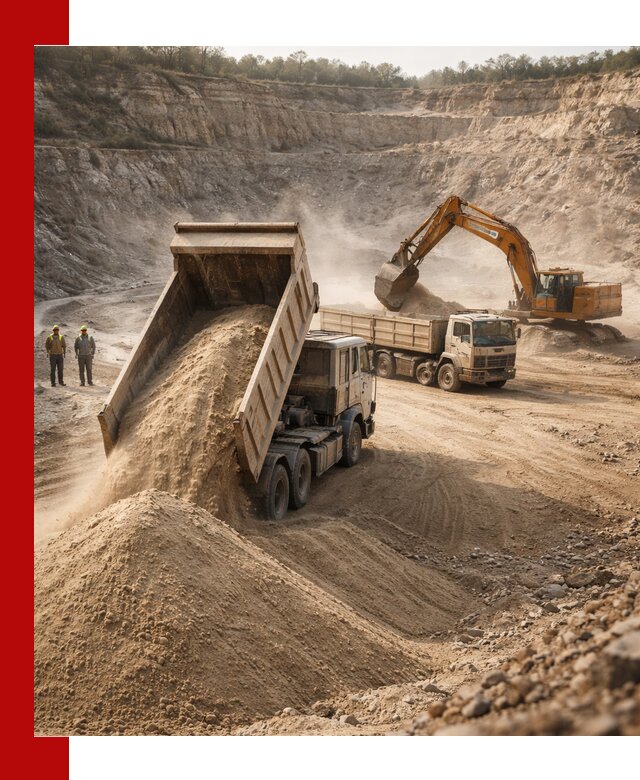 Карьерный песок навалом с доставкой в Кемерово