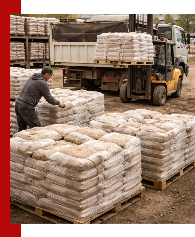 Карьерный песок в мешках с доставкой в Кемерово