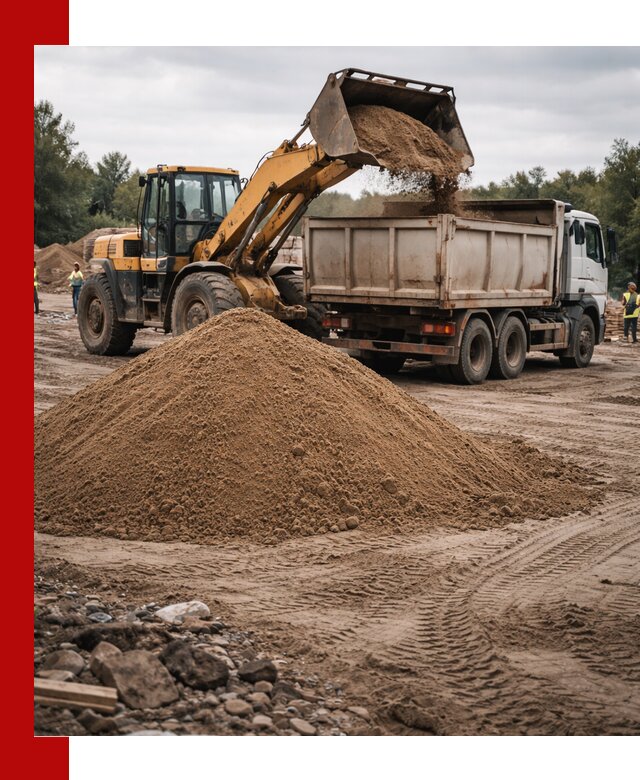 Доставка речного песка навалом в Кемерово быстро и выгодно