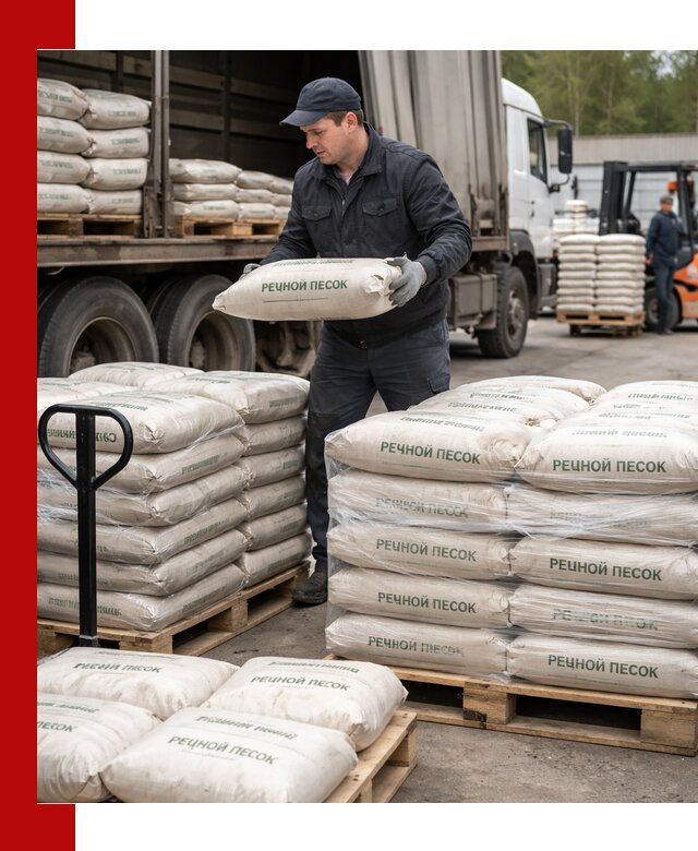 Речной песок в мешках с доставкой в Кемерово