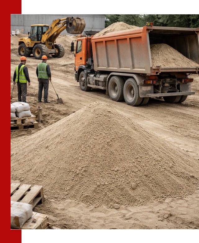 Доставка и продажа мытого речного песка в Кемерово