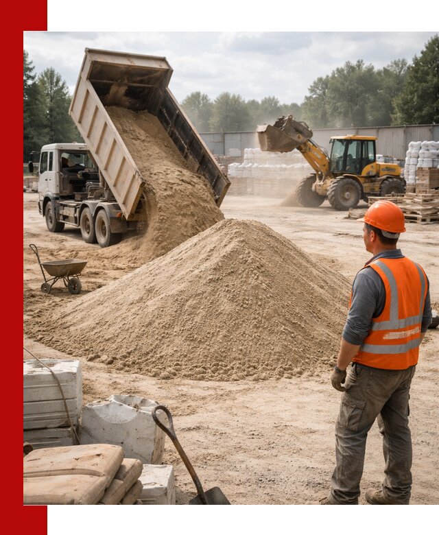 Доставка строительного песка с самосвалом в Кемерово