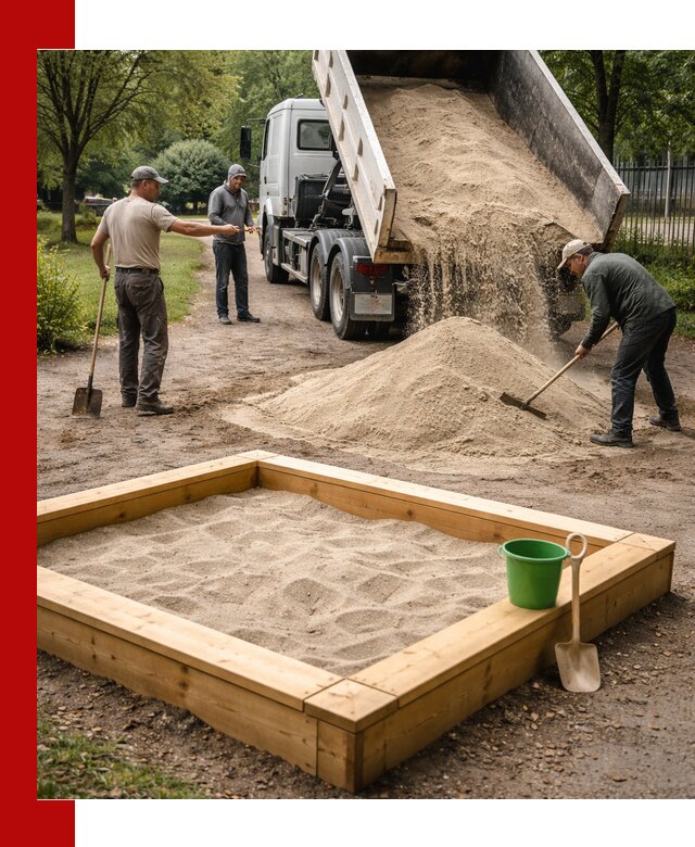 Песок для песочницы с доставкой в Кемерово недорого и чистый