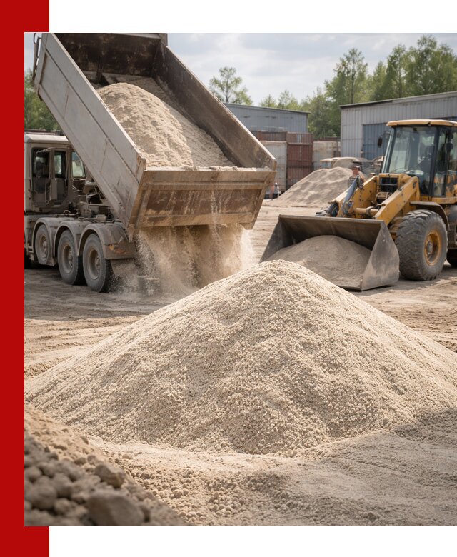 Кварцевый песок с доставкой в Кемерово для строительных работ