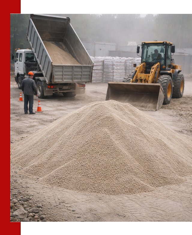Кварцевый песок фракция 0–8 для стройработ в Кемерово