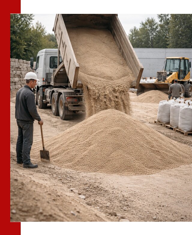 Кварцевый песок фракция 0–3 мм с доставкой в Кемерово