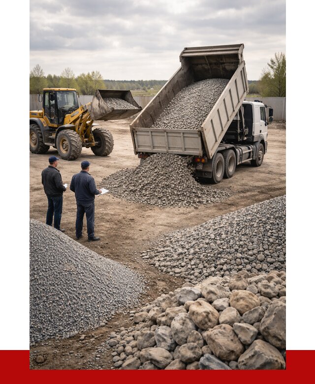 Гравий и камень с доставкой в Кемерово от 4371 р. - ПРОНЕРУДКмр