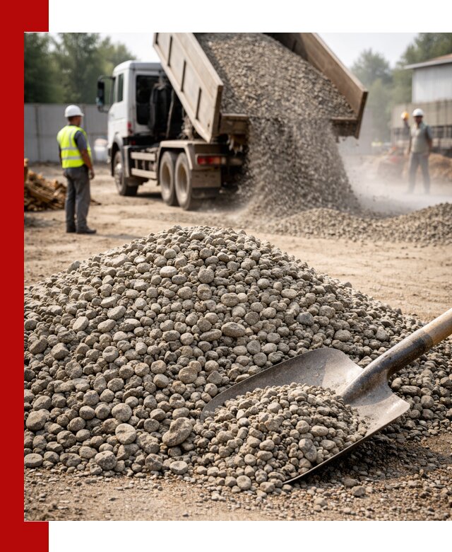 Доставка гравия фракции 20-40 в Кемерово с самосвалами