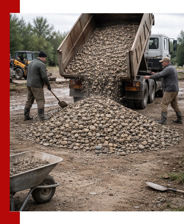 Доставка гальки речной оптом и в розницу в Кемерово