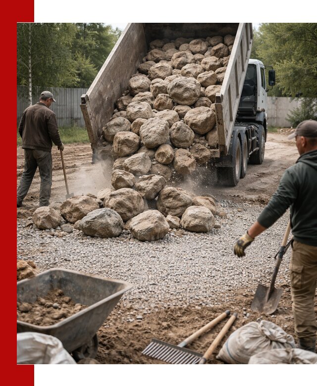 Доставка и укладка булыжника в Кемерово
