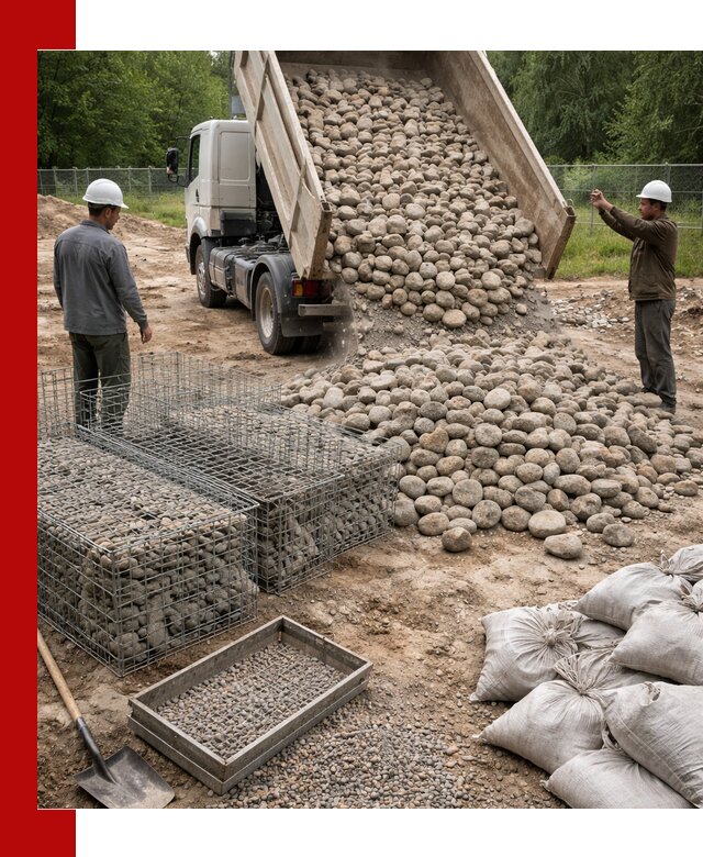 Камень для габионов фракция 70–151 в Кемерово