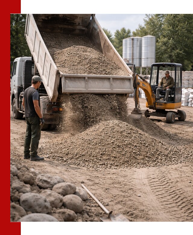 Доставка ПГС С3 в Кемерово самосвалами и миксерами