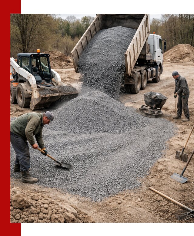 Отсев для подсыпки в Кемерово — доставка и подсыпка на участок