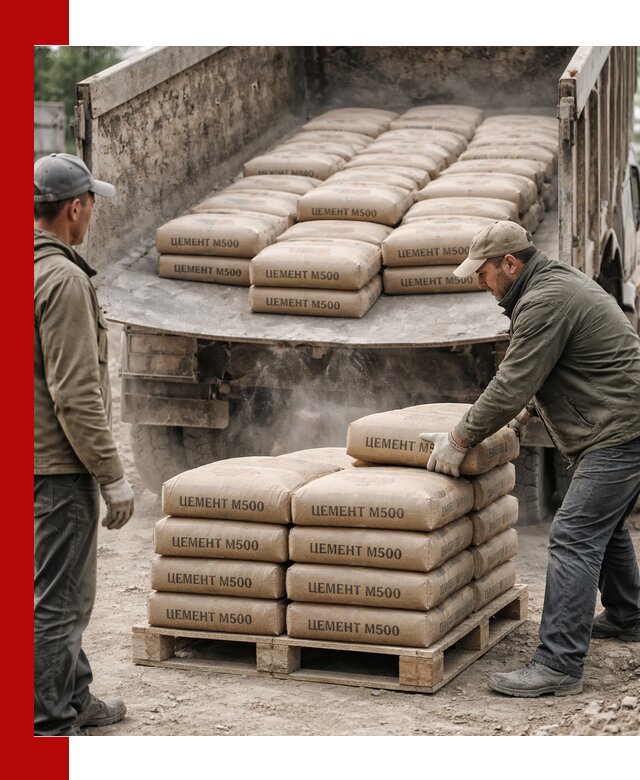 Цемент М500 с доставкой самосвалом в Кемерово