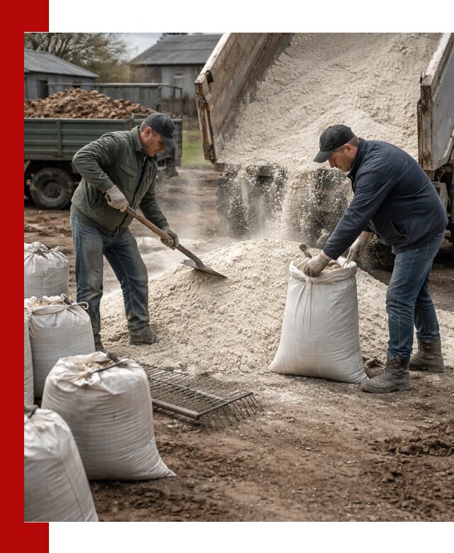 Доставка извести пушонки в Кемерово оптом и мелким оптом