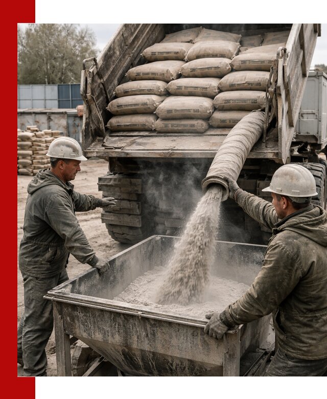 Доставка цемента М400 в Кемерово оптом и в розницу