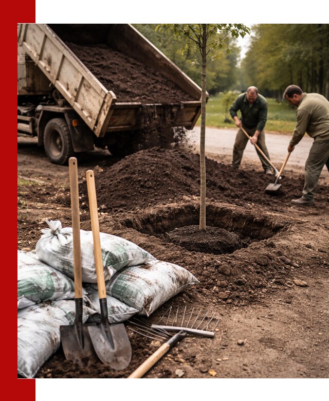 Грунт для посадки деревьев в Кемерово — доставка и подготовка почвы