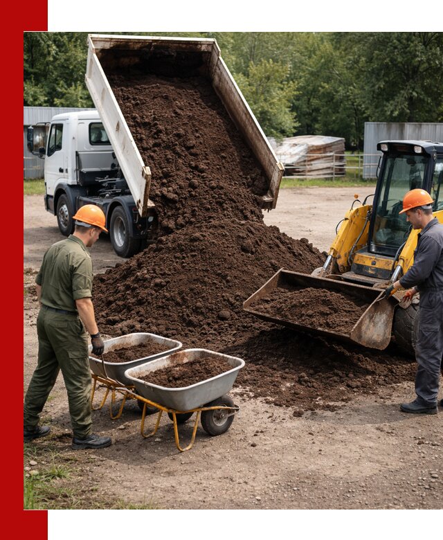 Доставка торфо-земляной смеси в Кемерово для огорода и ландшафта