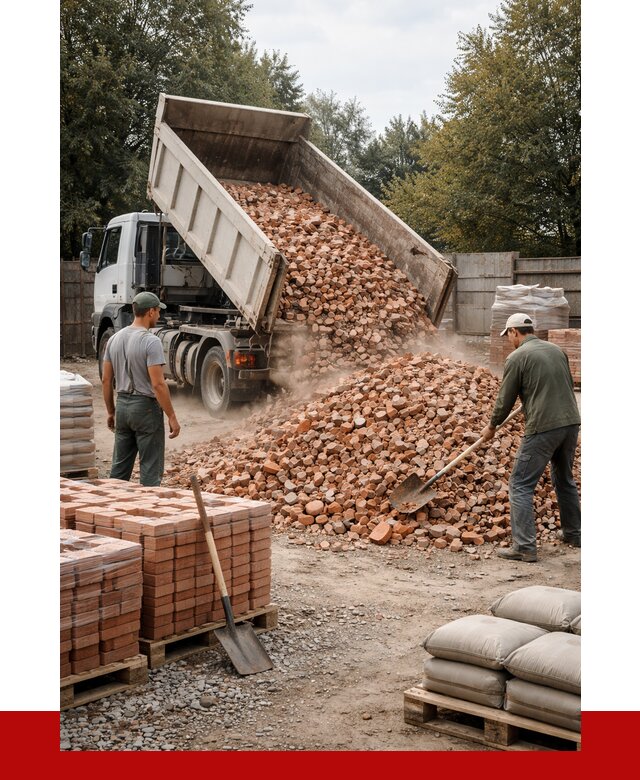 Бой кирпича в Кемерово с доставкой от 4371 руб/куб | ПРОНЕРУДКмр