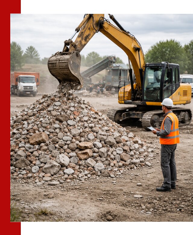 Доставка и вывоз строительного боя в Кемерово