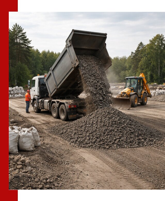 Доставка дробленого асфальта в Кемерово для дорожных работ