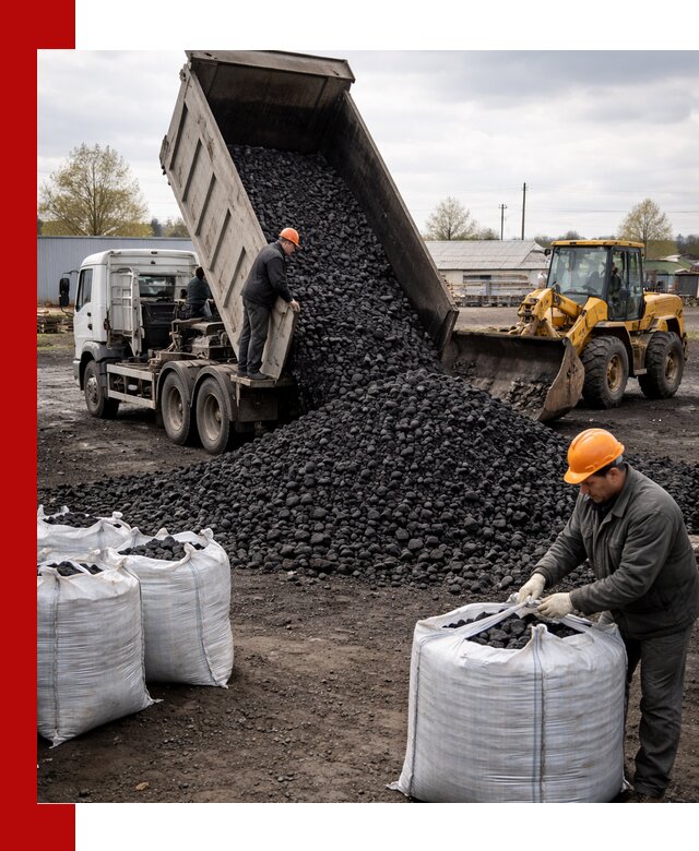 Доставка каменного угля в Кемерово оптом и в розницу