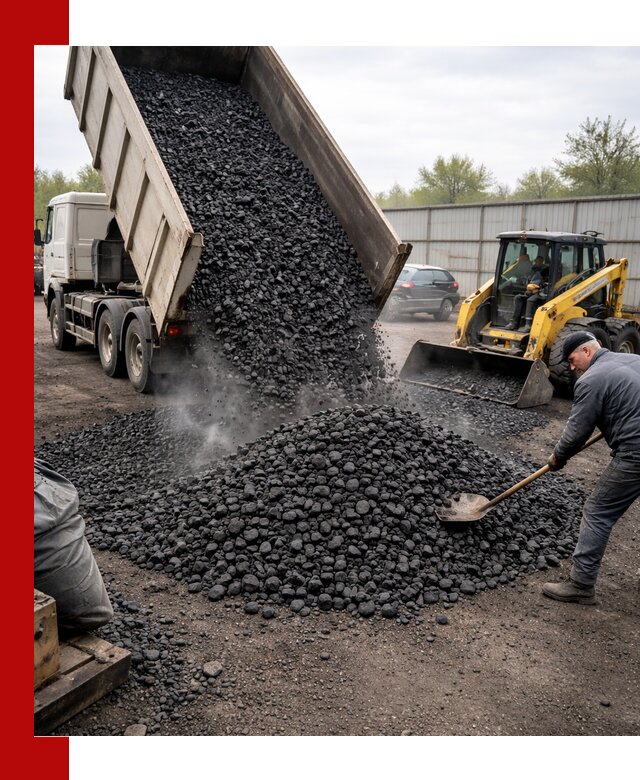 Доставка угля орех в Кемерово оптом и в розницу