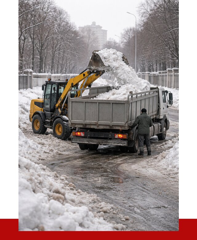 Вывоз снега с погрузкой в Кемерово от 3642 р. ПРОНЕРУДКмр