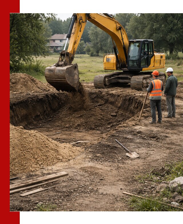Рытье котлована под фундамент в Кемерово (быстро и недорого)