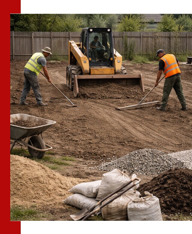 Выравнивание участка под строительство и благоустройство в Кемерово
